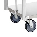 Chariot inox à plateforme et dosseret TOURNUS