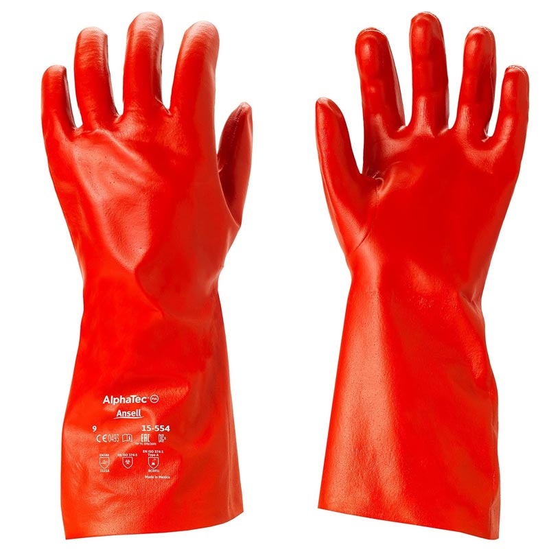 Gants Alphatec 15-554 ANSELL en PVA spécial solvants