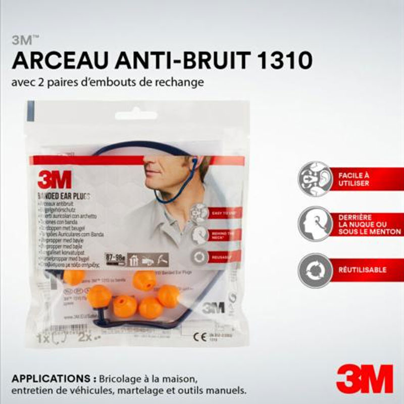 Arceau antibruit flexible et réutilisable 3M