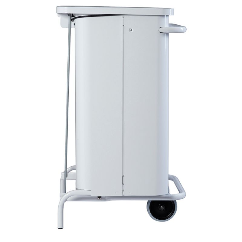 Poubelle de cuisine mobile acier blanc Collecroule ROSSIGNOL