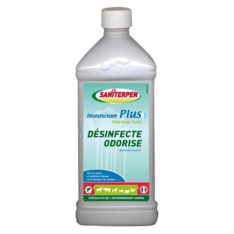 Désinfectant Plus SANITERPEN Fraîcheur Verte - 1 et 5 L