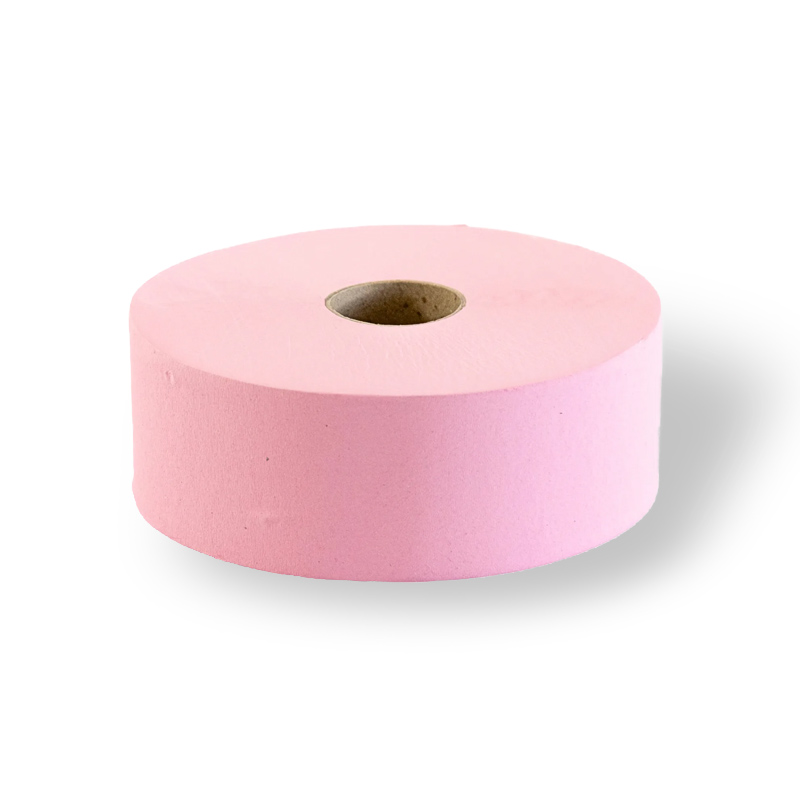 Papier toilette rose en bobine 600 m pour distributeur Jumbo x 6