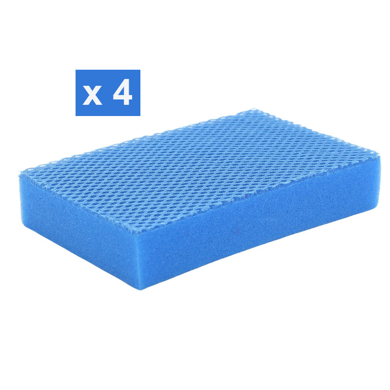 Éponges extra-nettoyantes - Bleu - Lot de 4