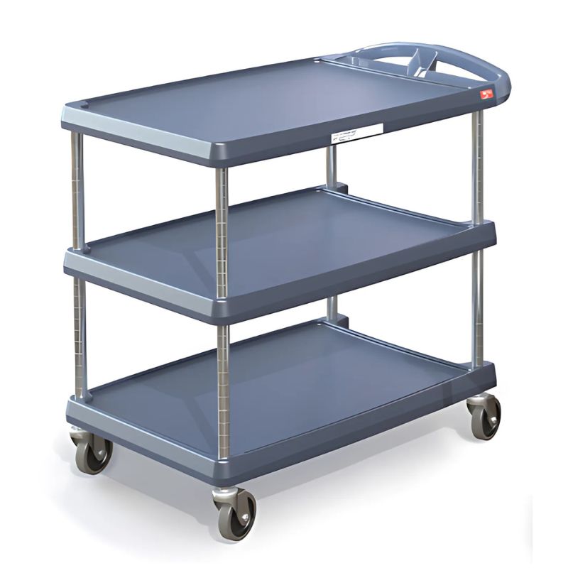 Chariot de service bleu MyCart® 3 nvx Microban® 70,3 x 102,2 cm