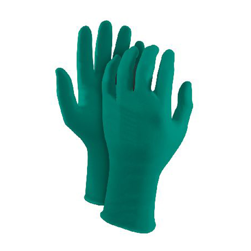 Gants jetables nitrile non poudrés verts EPIKA