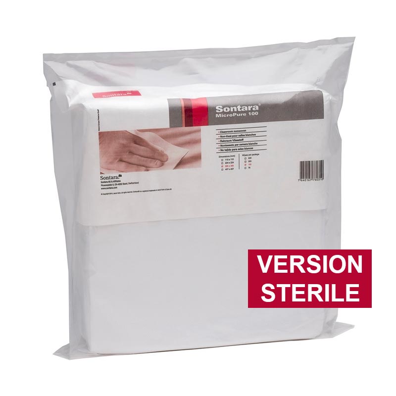 Essuyeur non tissé Sontara Micropure 100 Stérile x 5 sachets