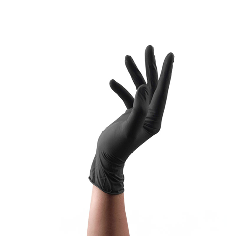 Gants jetables en nitrile non poudré noir x 100