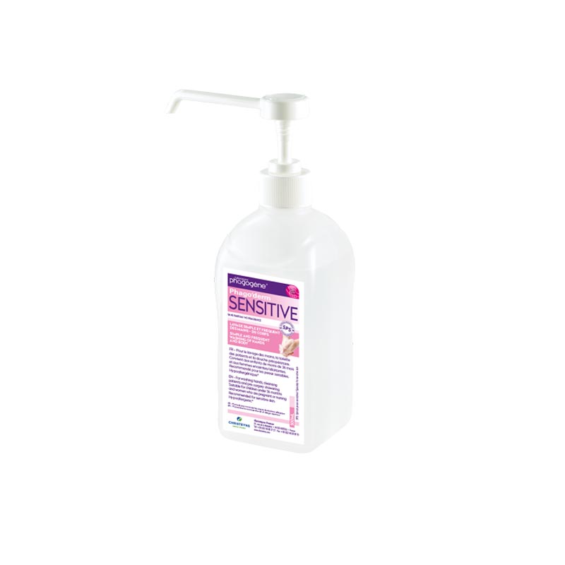 Solution moussante hypoallergénique PHAGO'DERM Sensitive SPS - 500 ml et 1 L