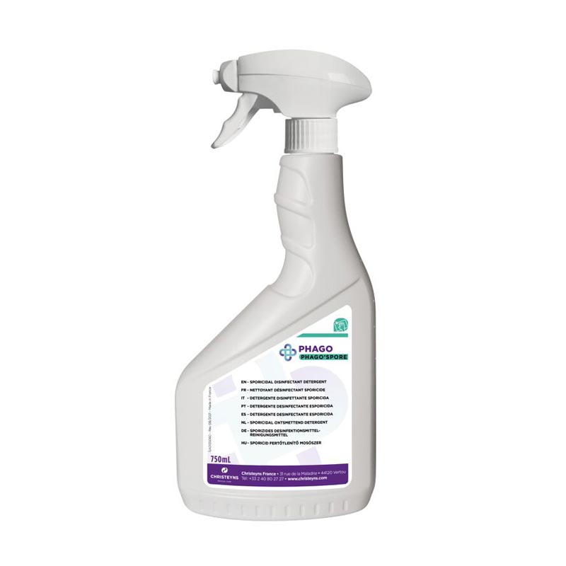 Nettoyant désinfectant sporicide sols surfaces Phago'Spore 750 ml & 5 L