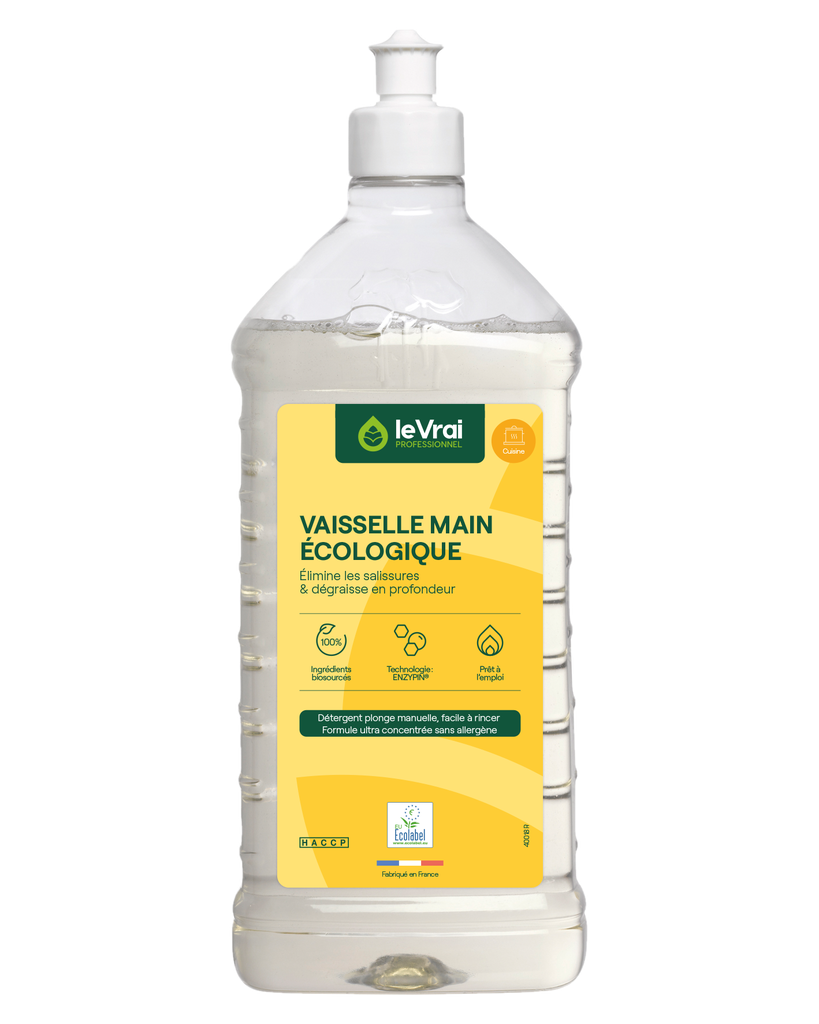 Liquide vaisselle main écologique 5305 LE VRAI PROFESSIONNEL 1 L