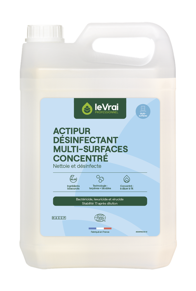 Désinfectant ultra concentré Actipur 5501 LE VRAI PROFESSIONNEL 5 L