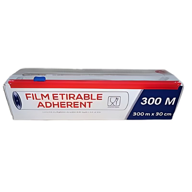 Film alimentaire étirable transparent pro 300 m x 30 cm