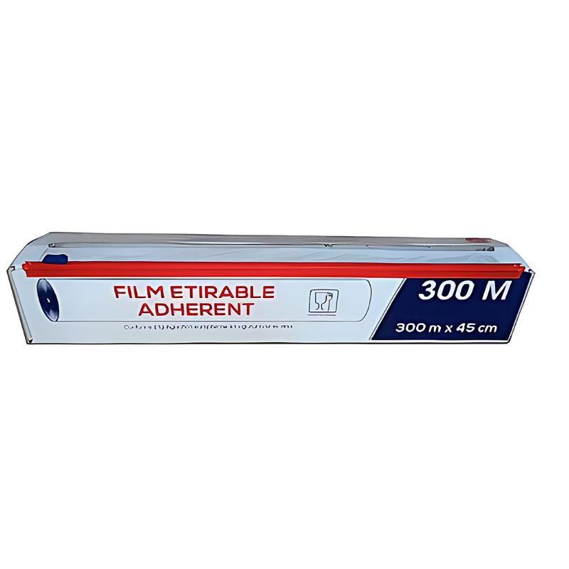 Film alimentaire étirable transparent pro 300 m x 45 cm