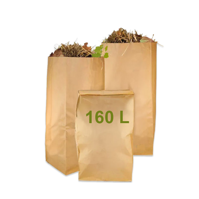 Sacs poubelles papier traité anti-humidité 160L x 25