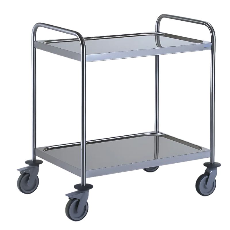 Chariot de service en inox 2 plateaux TOURNUS 1000 x 600 mm