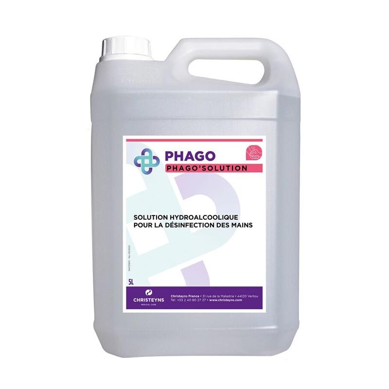 Solution hydroalcoolique désinfection mains Phago'Solution 5 L