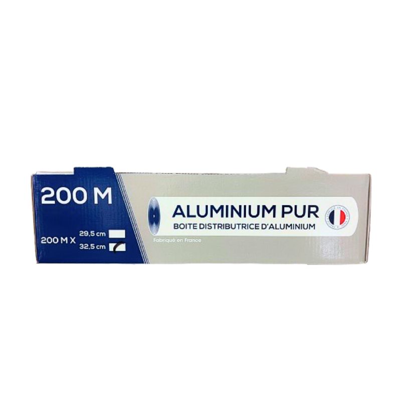 Papier aluminium super renforcé contact alimentaire 200 m x 32,5 cm