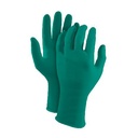 Gants jetables nitrile non poudrés verts EPIKA